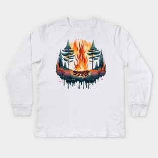 Ethereal Campfire Kids Long Sleeve T-Shirt